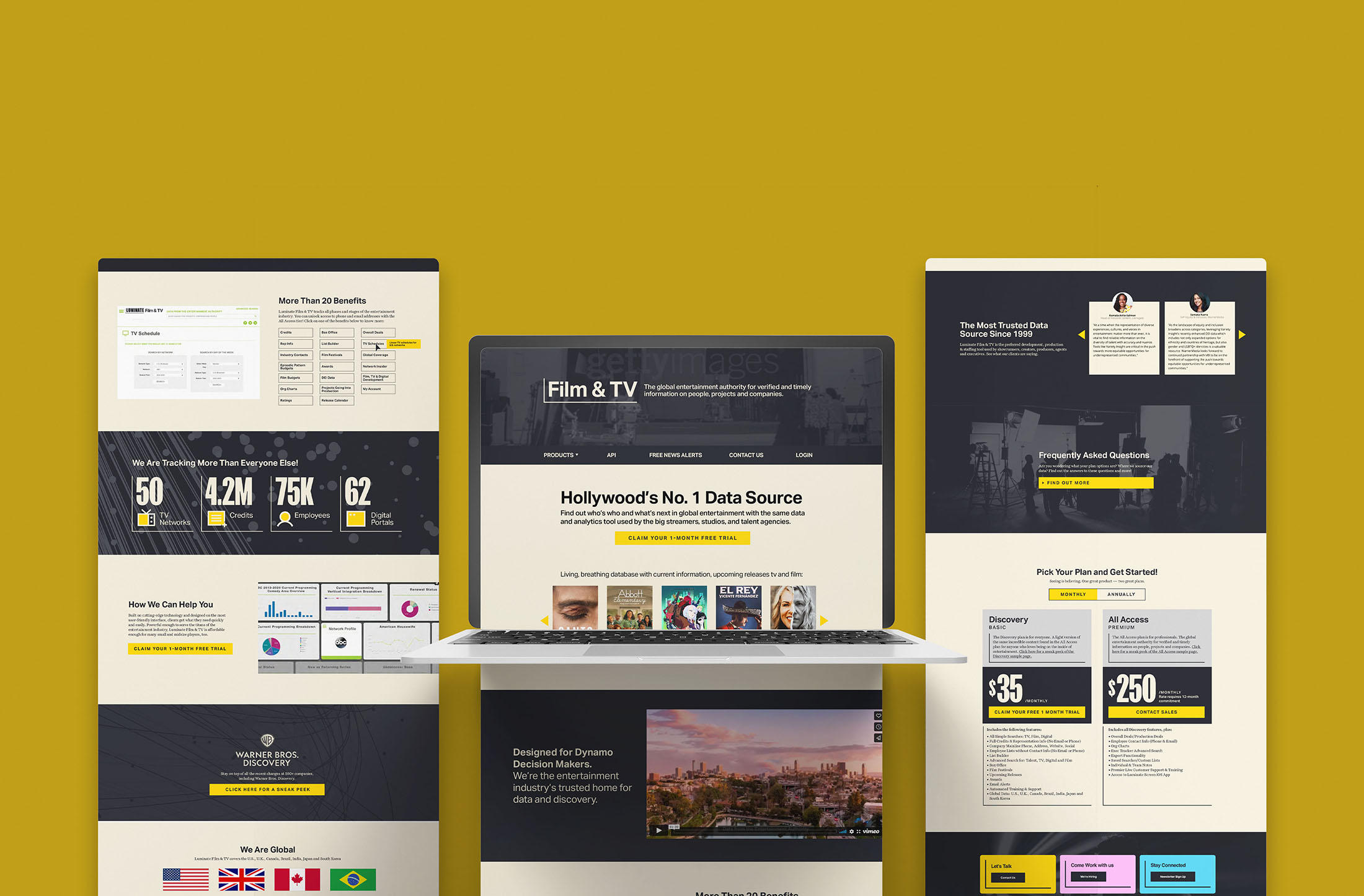 Luminate Film & TV Landing Page